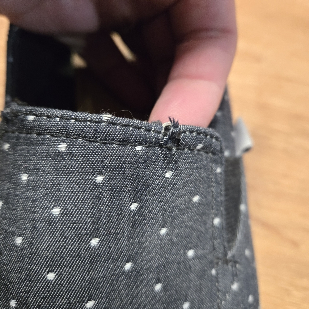 TOMS Gray Polka Dot Slip-On Shoes Size 8 - Picture 5 of 6